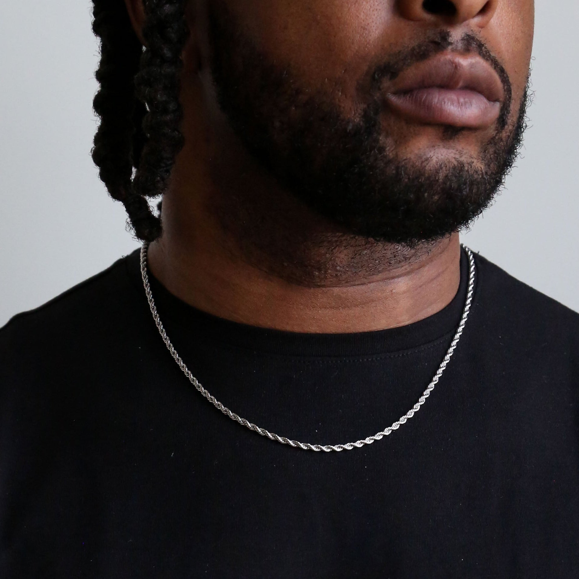 White Gold Rope Chain - 3mm