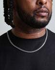 Cuban Link Chain in White Gold - 6mm