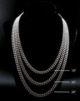 Cuban Link Chain in White Gold - 6mm