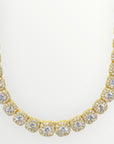 12mm Clustered Tennis Chain in Gold