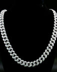 Iced Cuban Link Chain in White Gold - 12mm