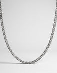 Cuban Link Chain in White Gold - 4mm