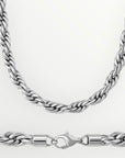 White Gold Rope Chain - 6mm