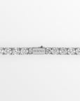 Round Cut Tennis Chain Bracelet in White Gold - 5mm
