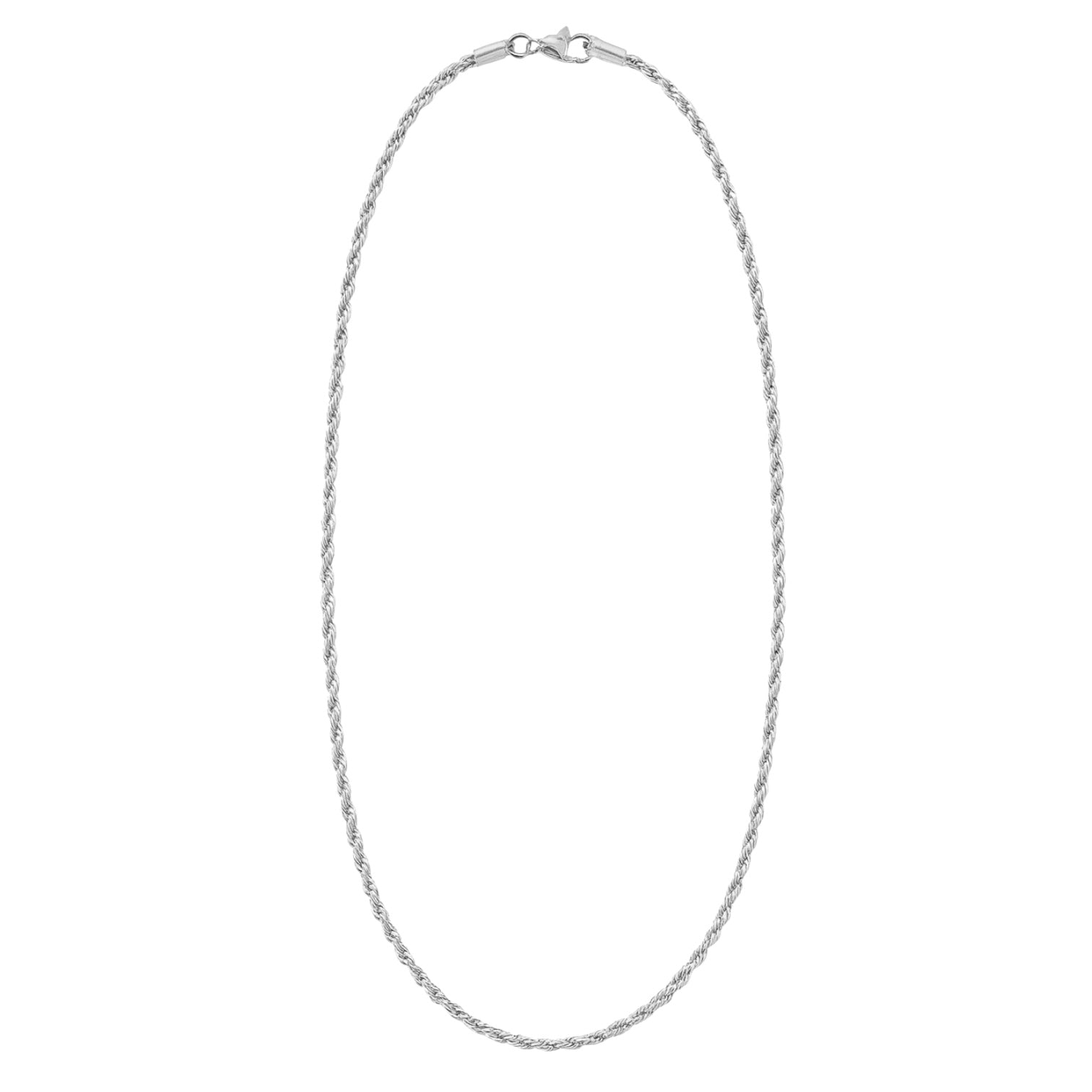 White Gold Rope Chain - 3mm