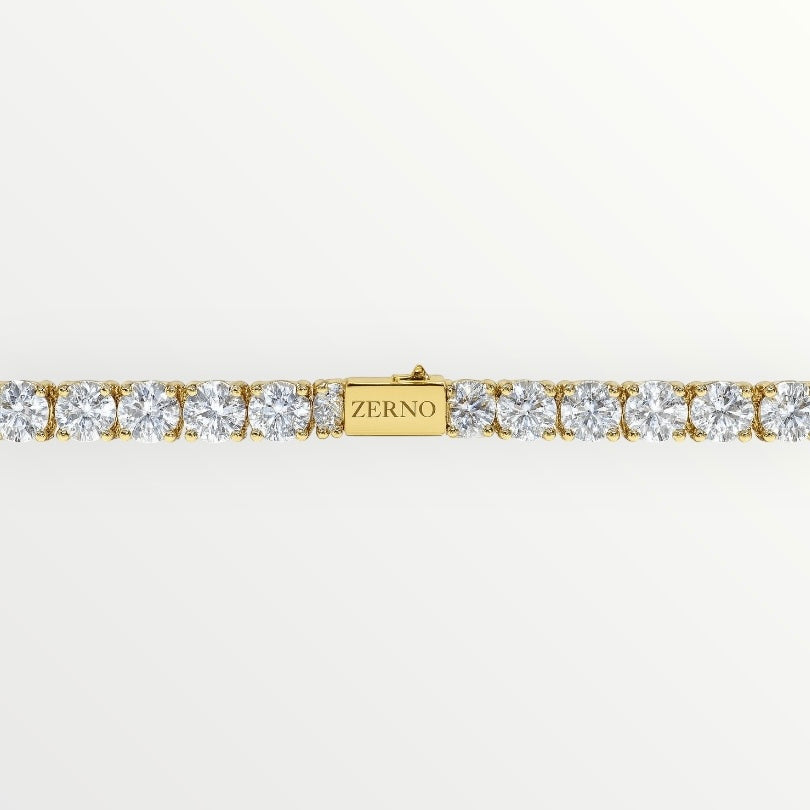 Round Cut Tennis Chain Bracelet in Gold - 5mm