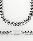Cuban Link Chain in White Gold - 12mm