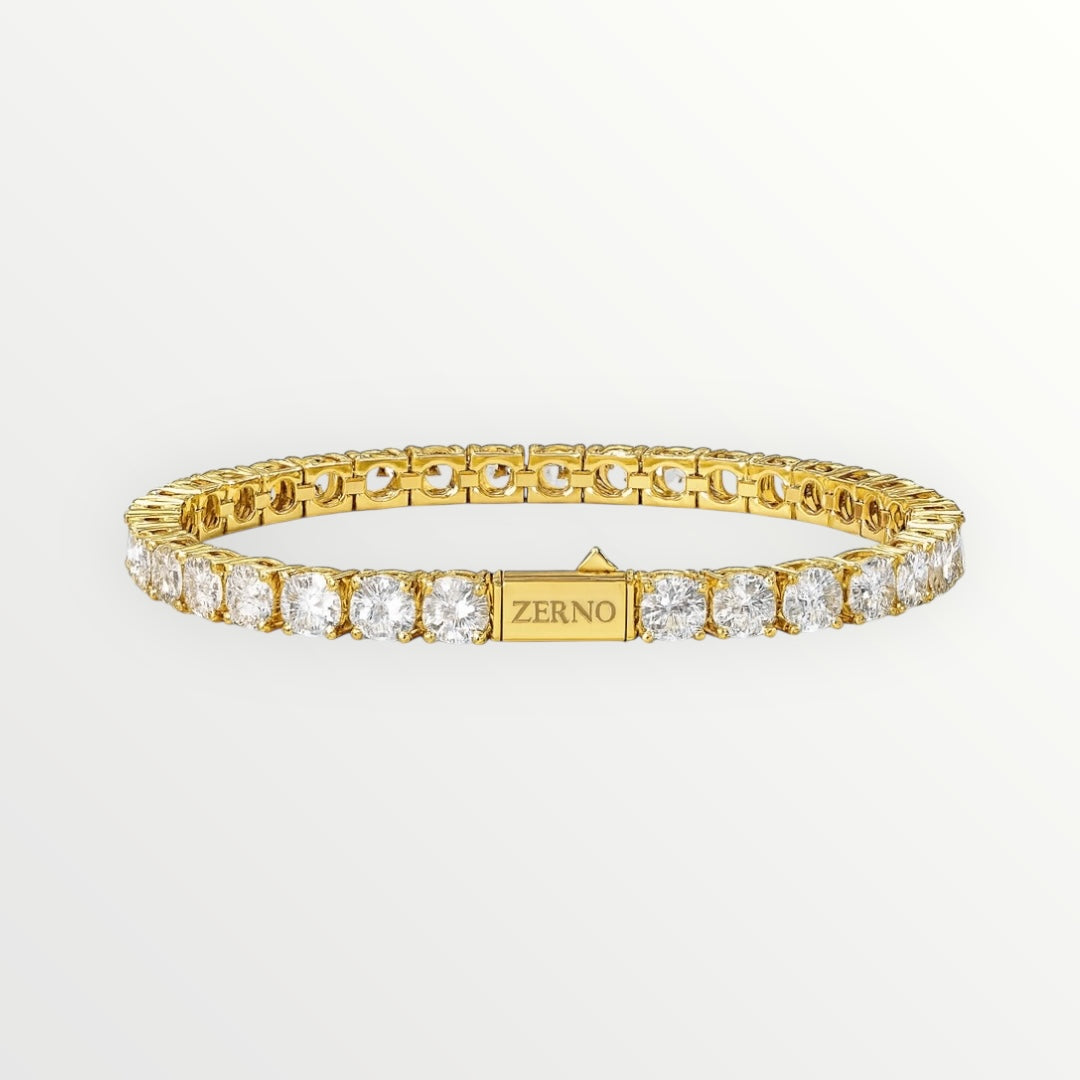 Round Cut Tennis Chain Bracelet in Gold - 5mm
