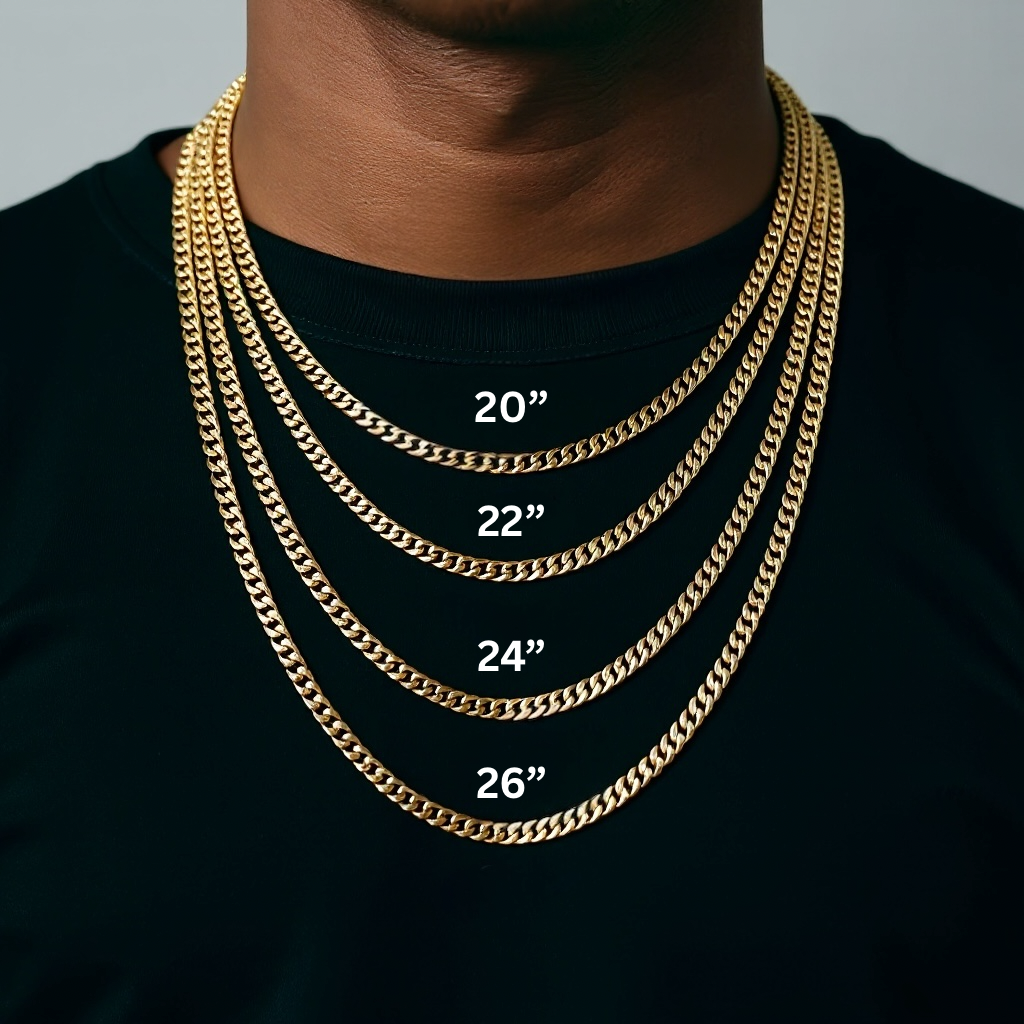 Iced Prong Cuban Link Chain in Gold - 12mm