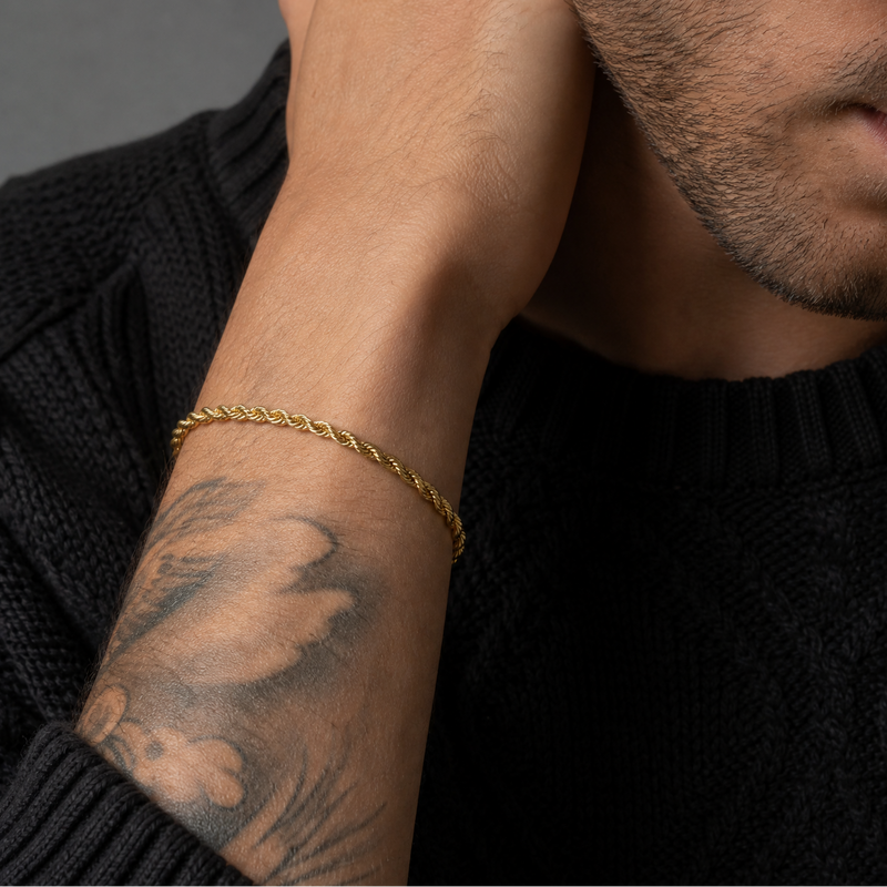 Gold Rope Bracelet - 3mm