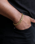 zerno Cuban Link Bracelet in Gold - 12mm