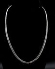 zerno Cuban Link Chain in White Gold - 4mm