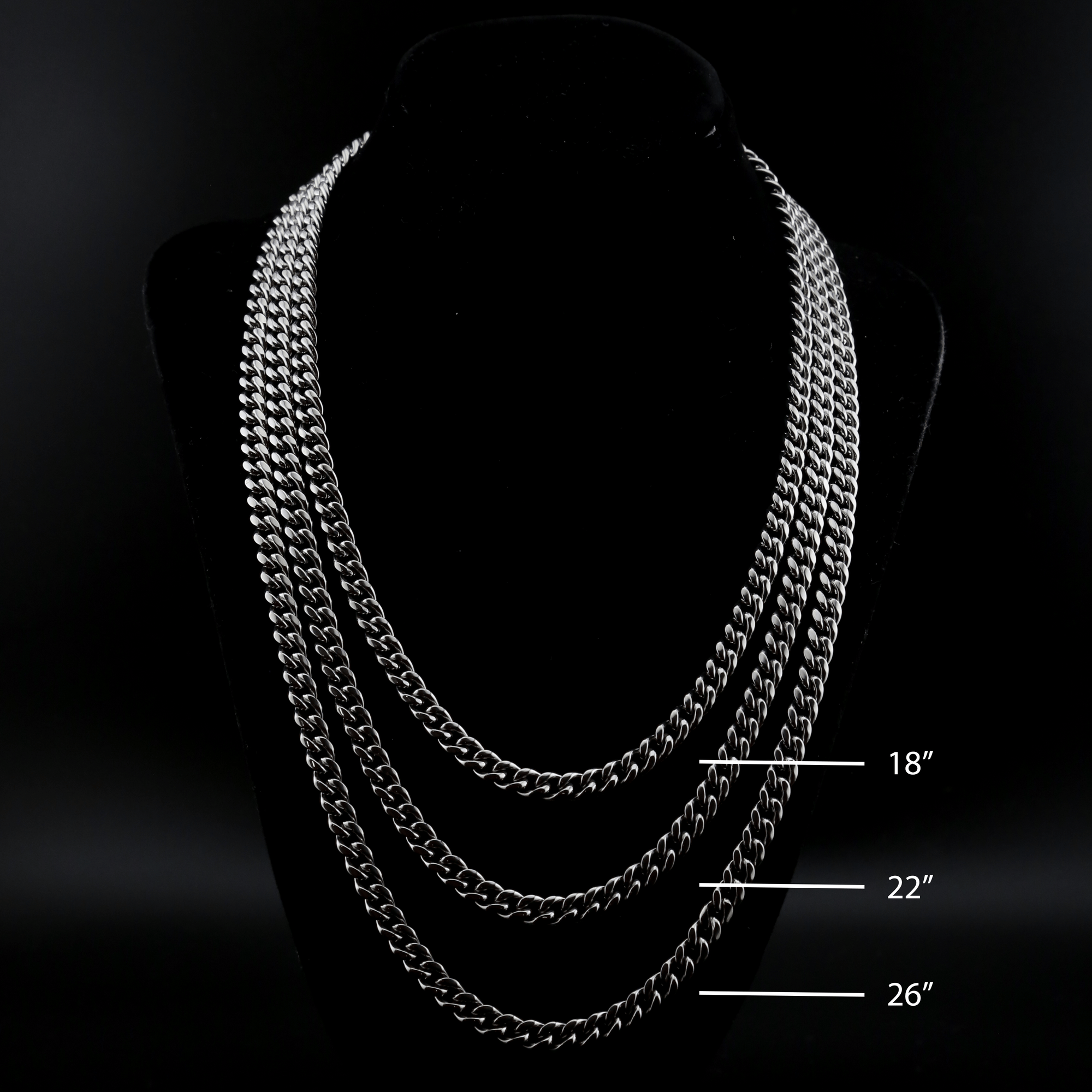 zerno Cuban Link Chain in White Gold - 6mm