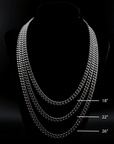 zerno Cuban Link Chain in White Gold - 6mm