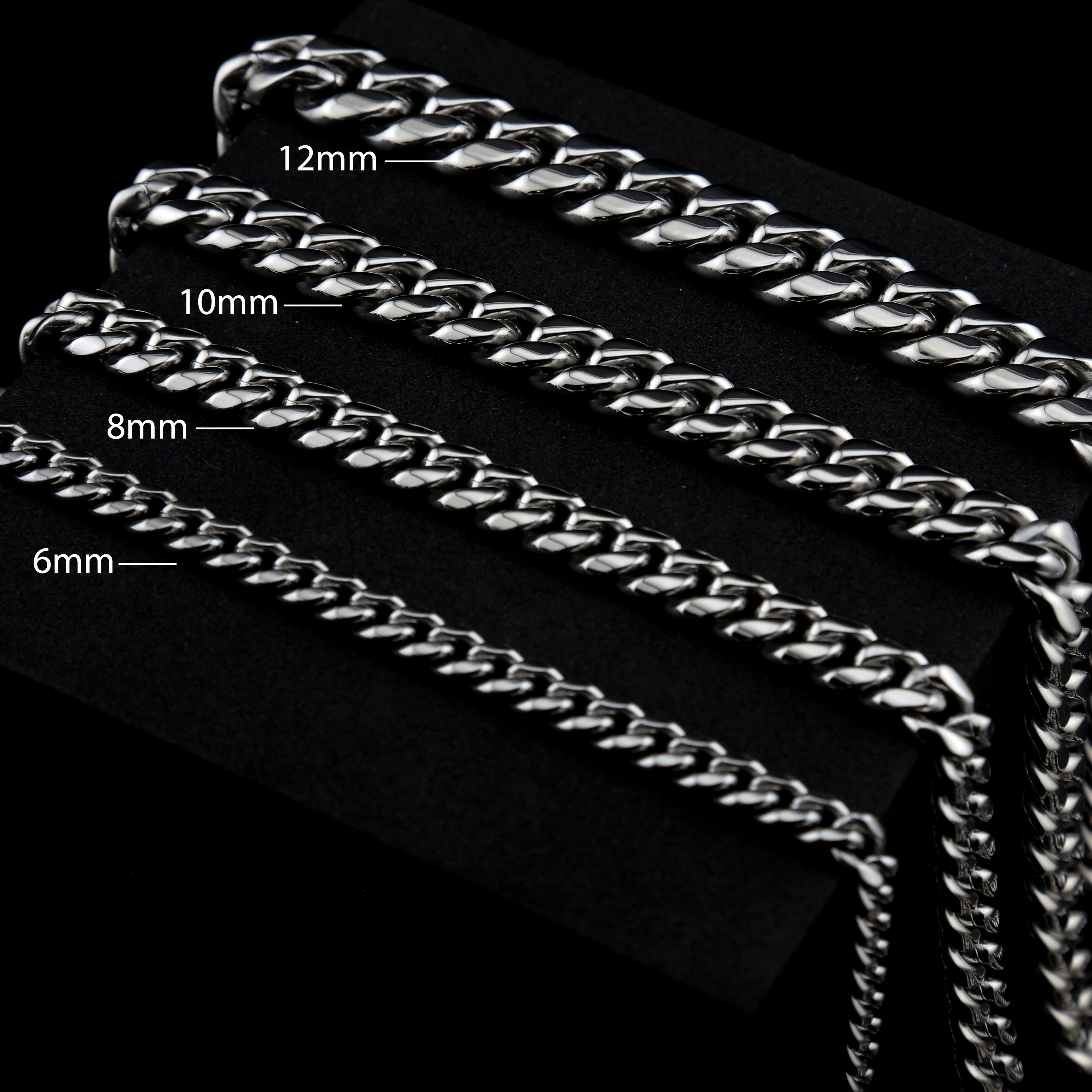 zerno Cuban Link Chain in White Gold - 6mm