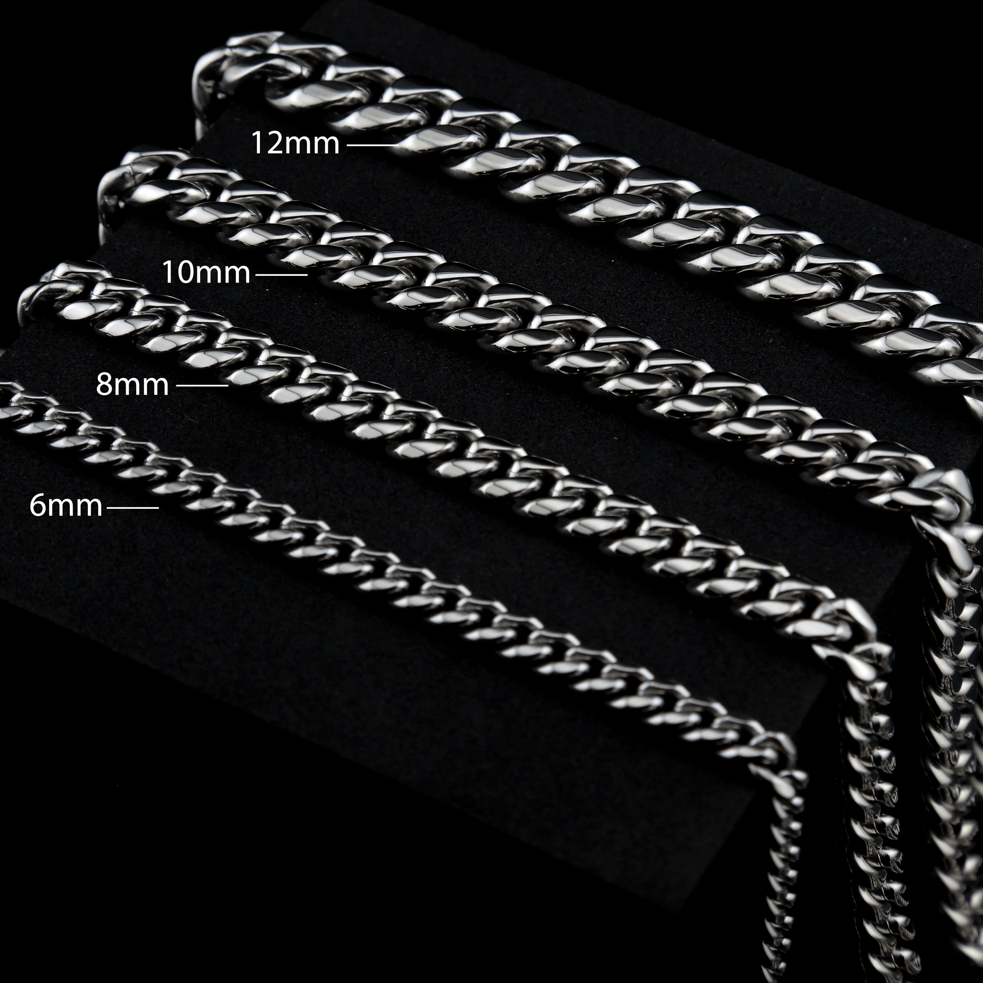 zerno Cuban Link Chain in White Gold - 6mm