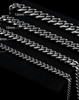 zerno Cuban Link Chain in White Gold - 6mm