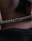 zerno Cuban Link Chain in White Gold - 8mm