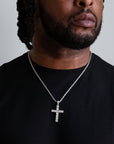 zerno Diamond Cross Pendant in Gold / White Gold