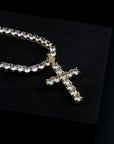 zerno Gold / Pendant Only Diamond Cross Pendant in Gold / White Gold