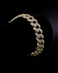 zerno Iced Cuban Link Bracelet in Gold - 12mm
