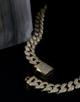 zerno Iced Cuban Link Chain in Gold - 12mm