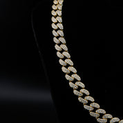 zerno Iced Cuban Link Chain in Gold - 12mm