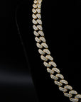 zerno Iced Cuban Link Chain in Gold - 12mm