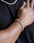 zerno Round Cut Tennis Chain Bracelet in Gold - 5mm