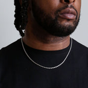 zerno White Gold Rope Chain - 3mm