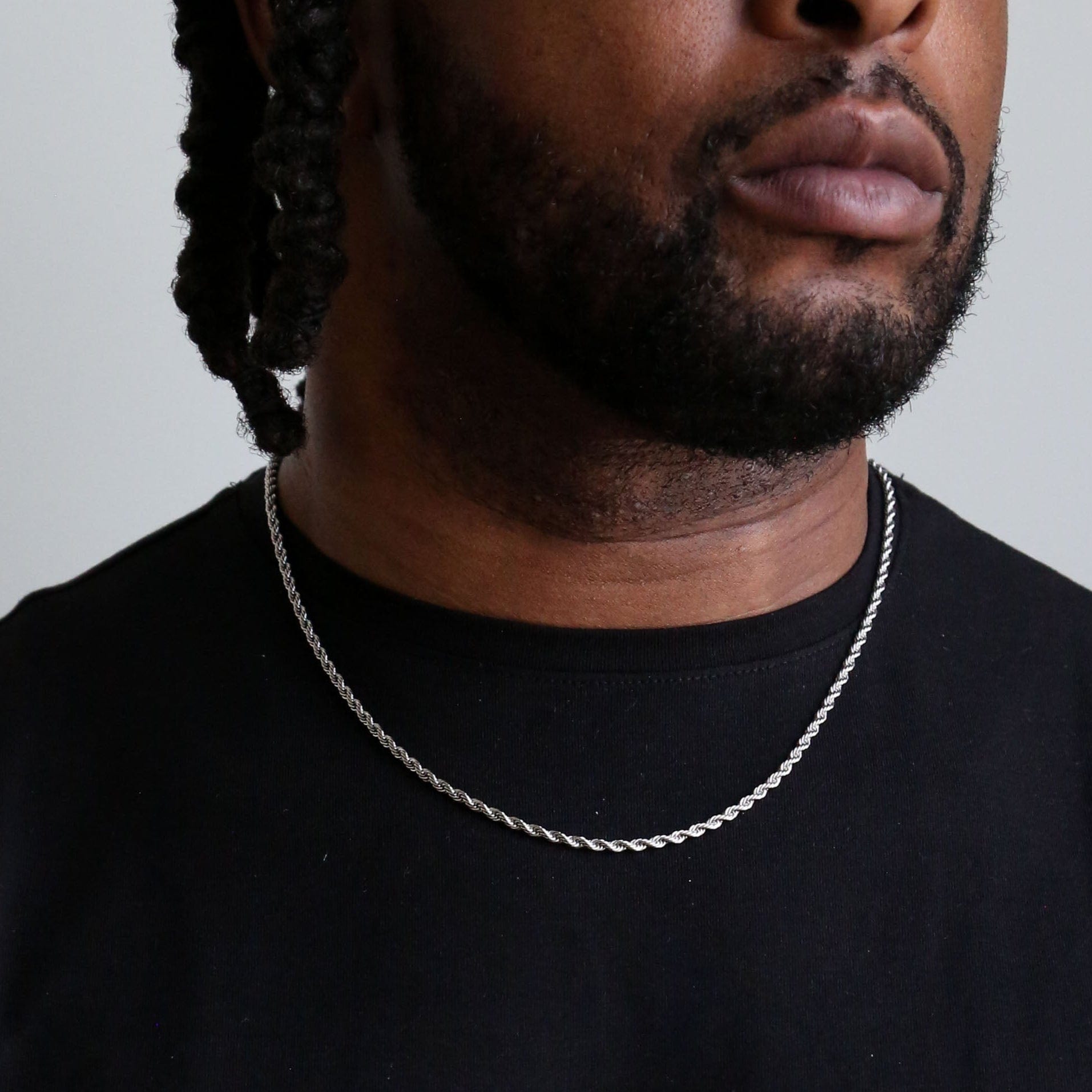 zerno White Gold Rope Chain - 3mm