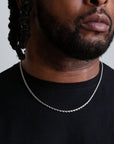 zerno White Gold Rope Chain - 3mm