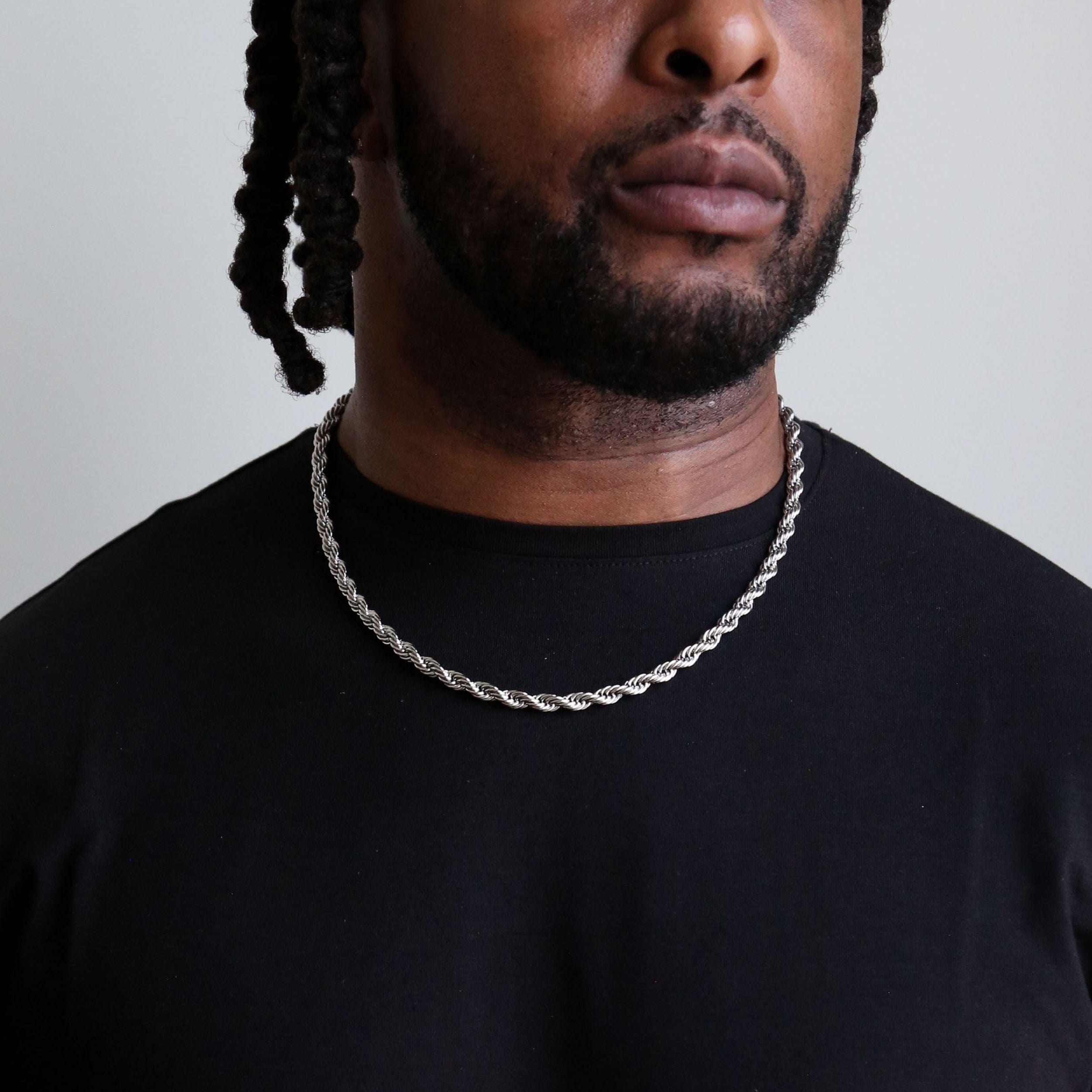 zerno White Gold Rope Chain - 6mm