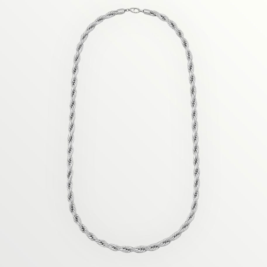 zerno White Gold Rope Chain - 6mm