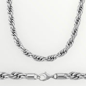 zerno White Gold Rope Chain - 6mm