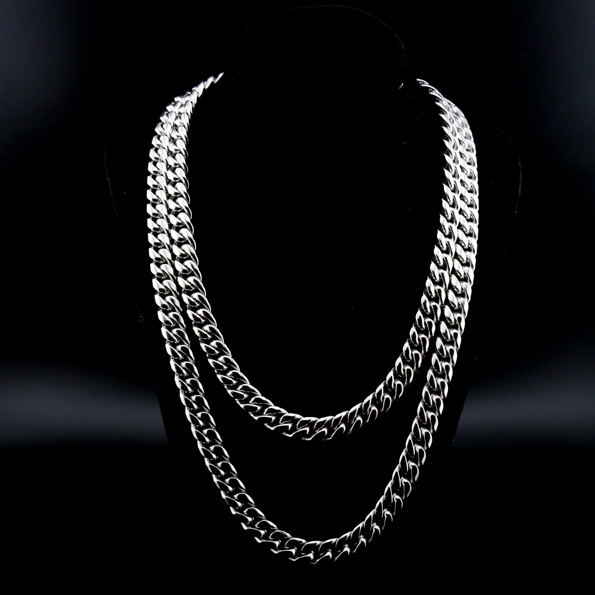 zerno Cuban Link Chain in White Gold - 10mm