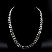 zerno Cuban Link Chain in White Gold - 10mm