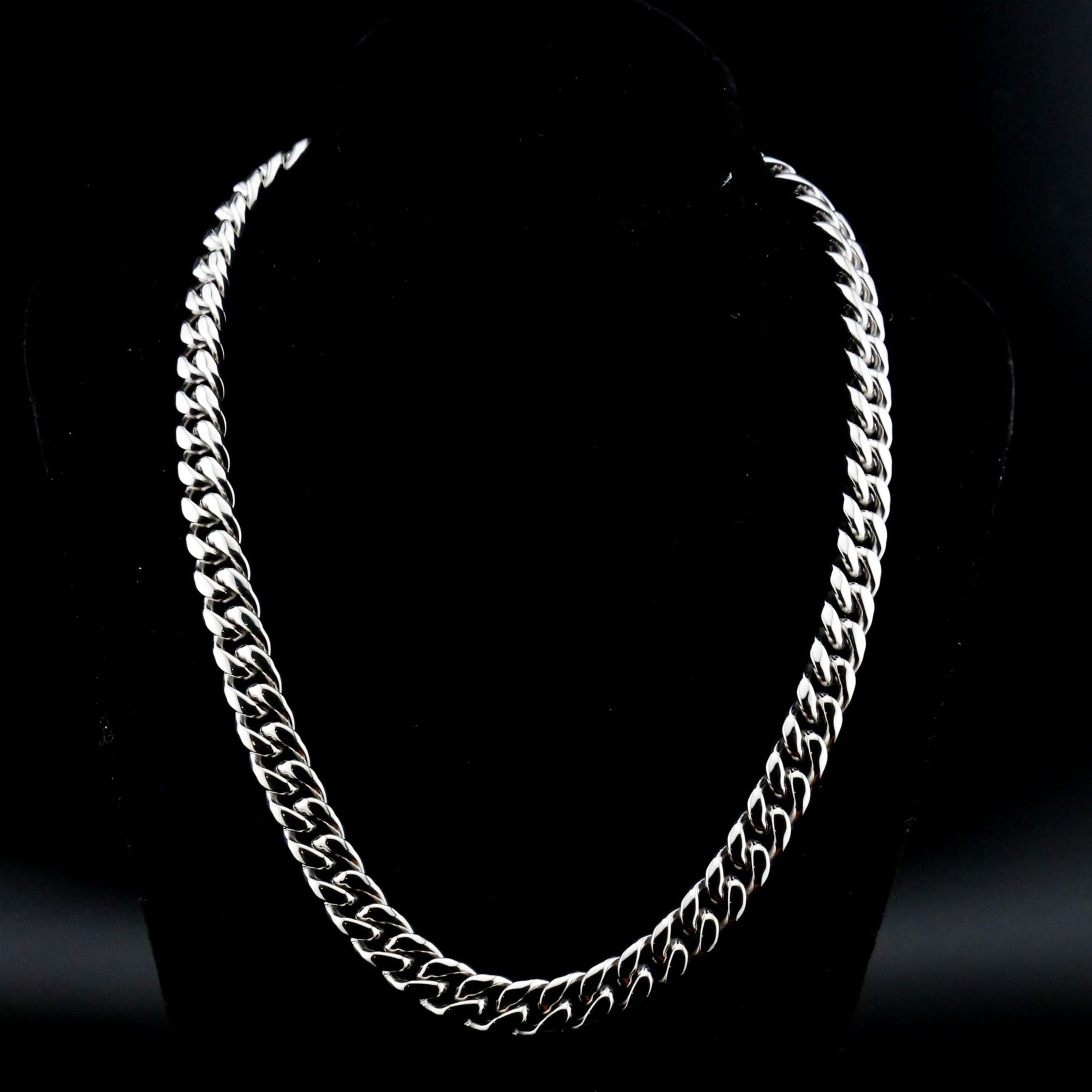 zerno Cuban Link Chain in White Gold - 10mm