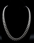 zerno Cuban Link Chain in White Gold - 10mm