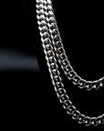 zerno Cuban Link Chain in White Gold - 12mm