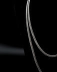 zerno Cuban Link Chain in White Gold - 4mm