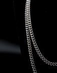 zerno Cuban Link Chain in White Gold - 6mm