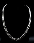 zerno Cuban Link Chain in White Gold - 8mm