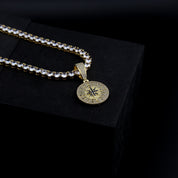 zerno Gold / Pendant Only Diamond Compass Pendant in Gold / White Gold