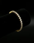 zerno Round Cut Tennis Chain Bracelet in Gold - 5mm