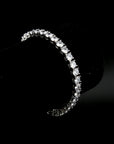 zerno Round Cut Tennis Chain Bracelet in White Gold - 5mm