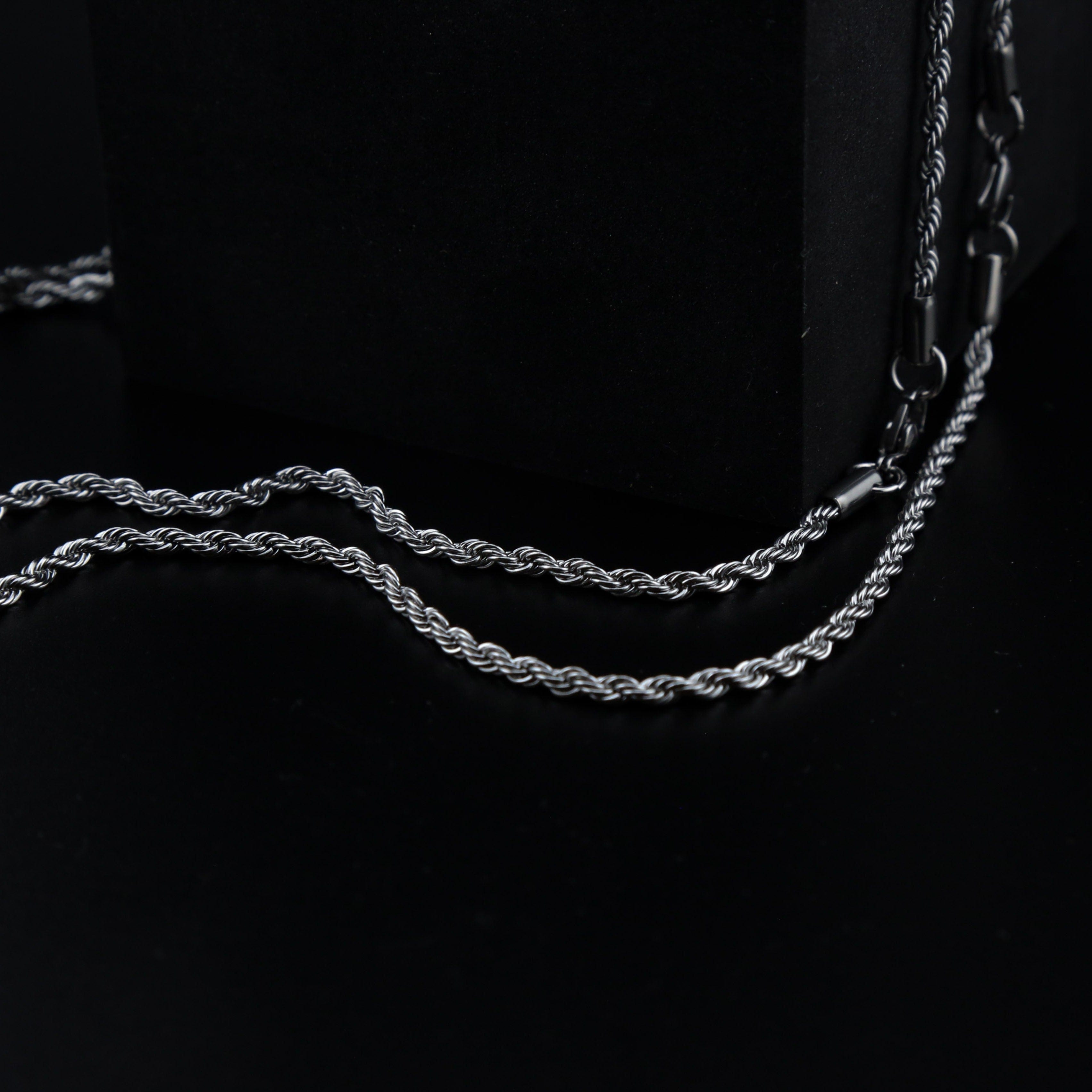 zerno White Gold Rope Chain - 3mm