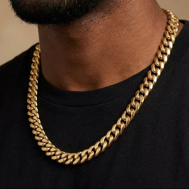 Cuban Link Chain in Gold - 12mm