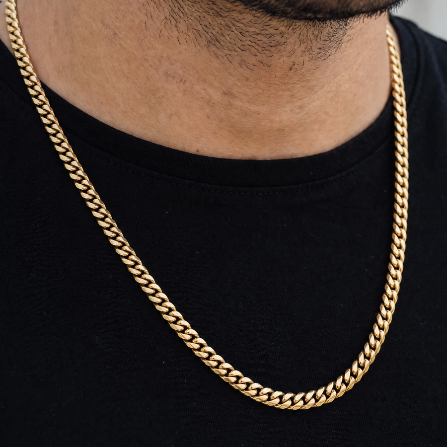 Cuban Link Chain in Gold - 6mm