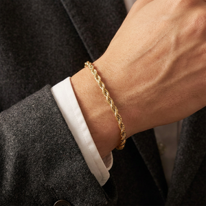 Gold Rope Bracelet - 3mm